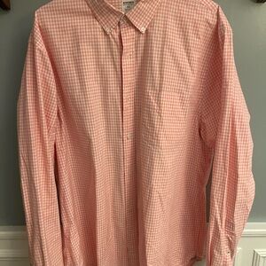 Bonobos Men's Light Pink Checkered Dress Shirt